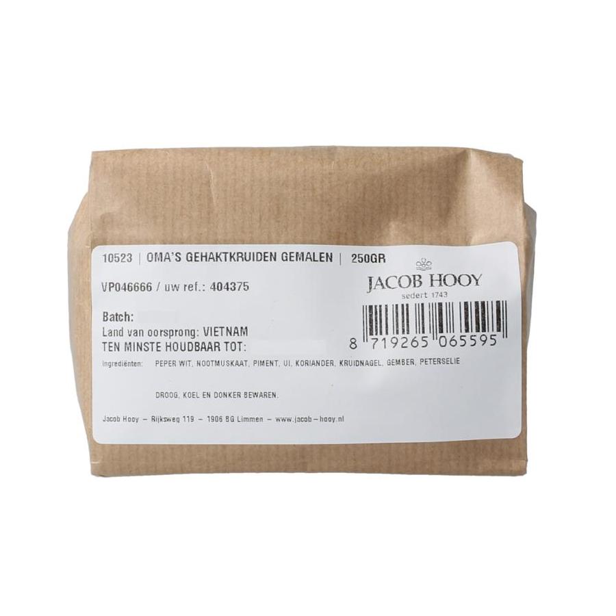 Jacob Hooy oma`s gehaktkruiden gemalen